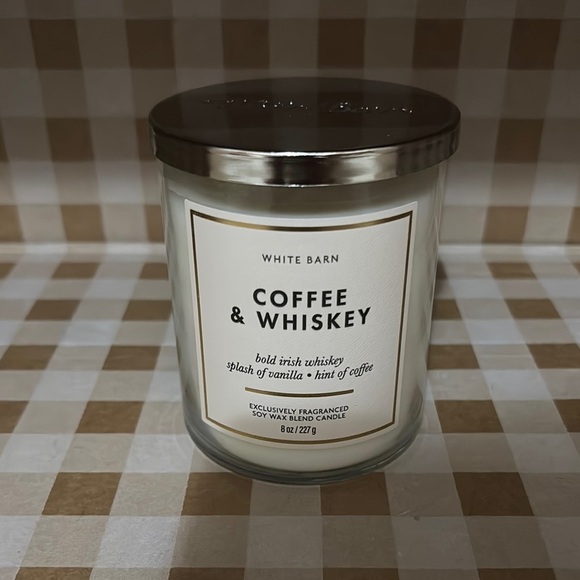White Barn Other - White Barn Coffee & Whiskey Candle - White and Silver